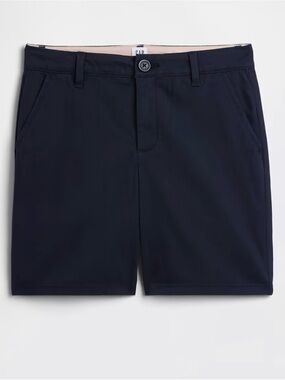 Gap Kids Girls Midi Uniform Preppy Khaki Navy Blue School Shorts Size 14 Slim